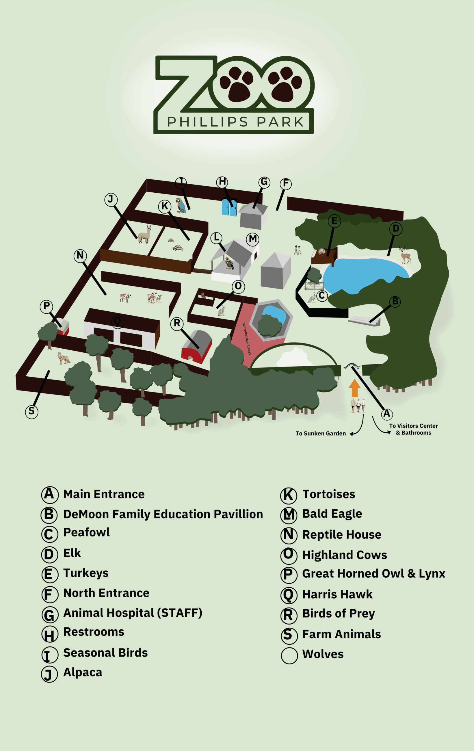 Phillips Park Zoo Map